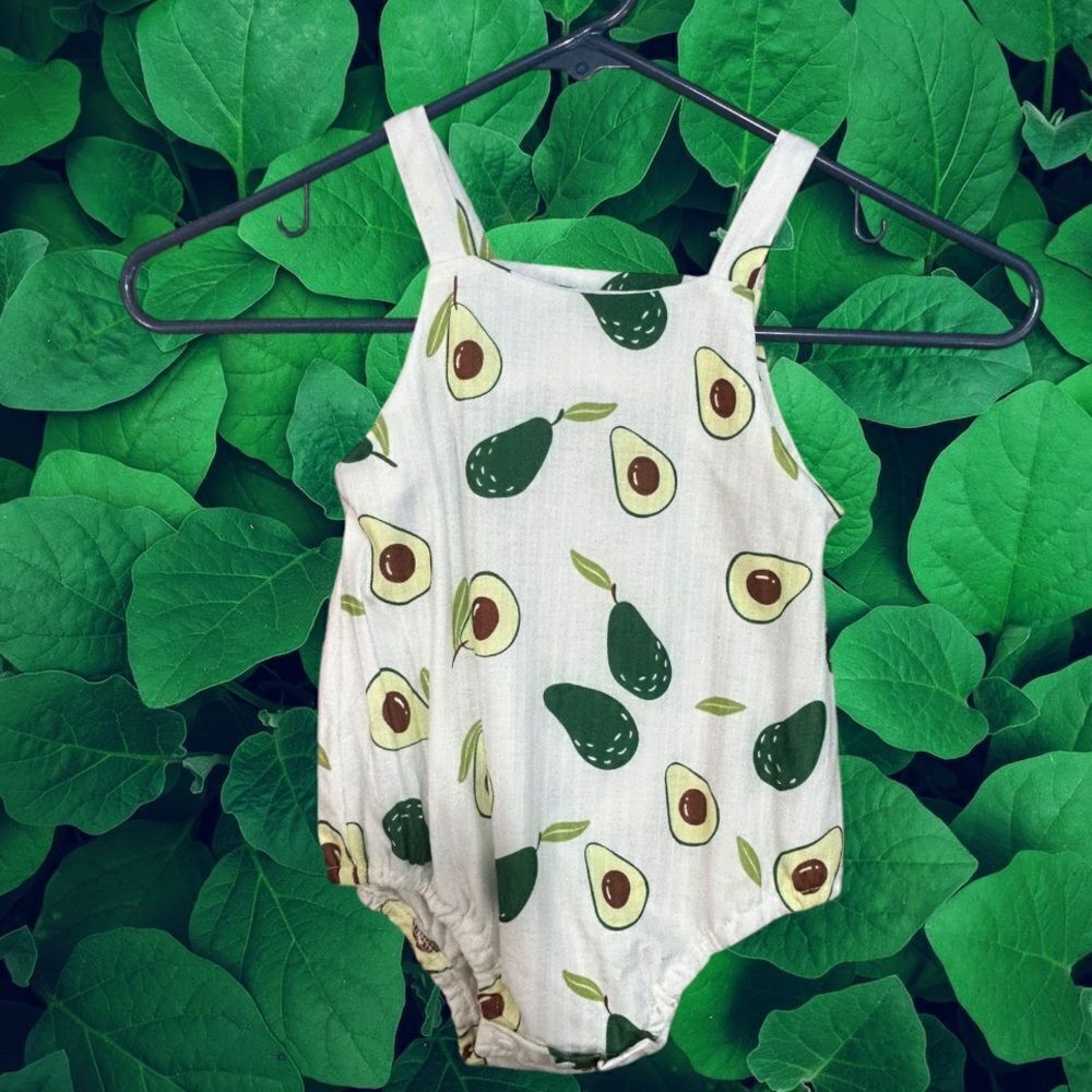 5 for $25🔥9-12 Months‎ Avocado Print Ribbed One Piece